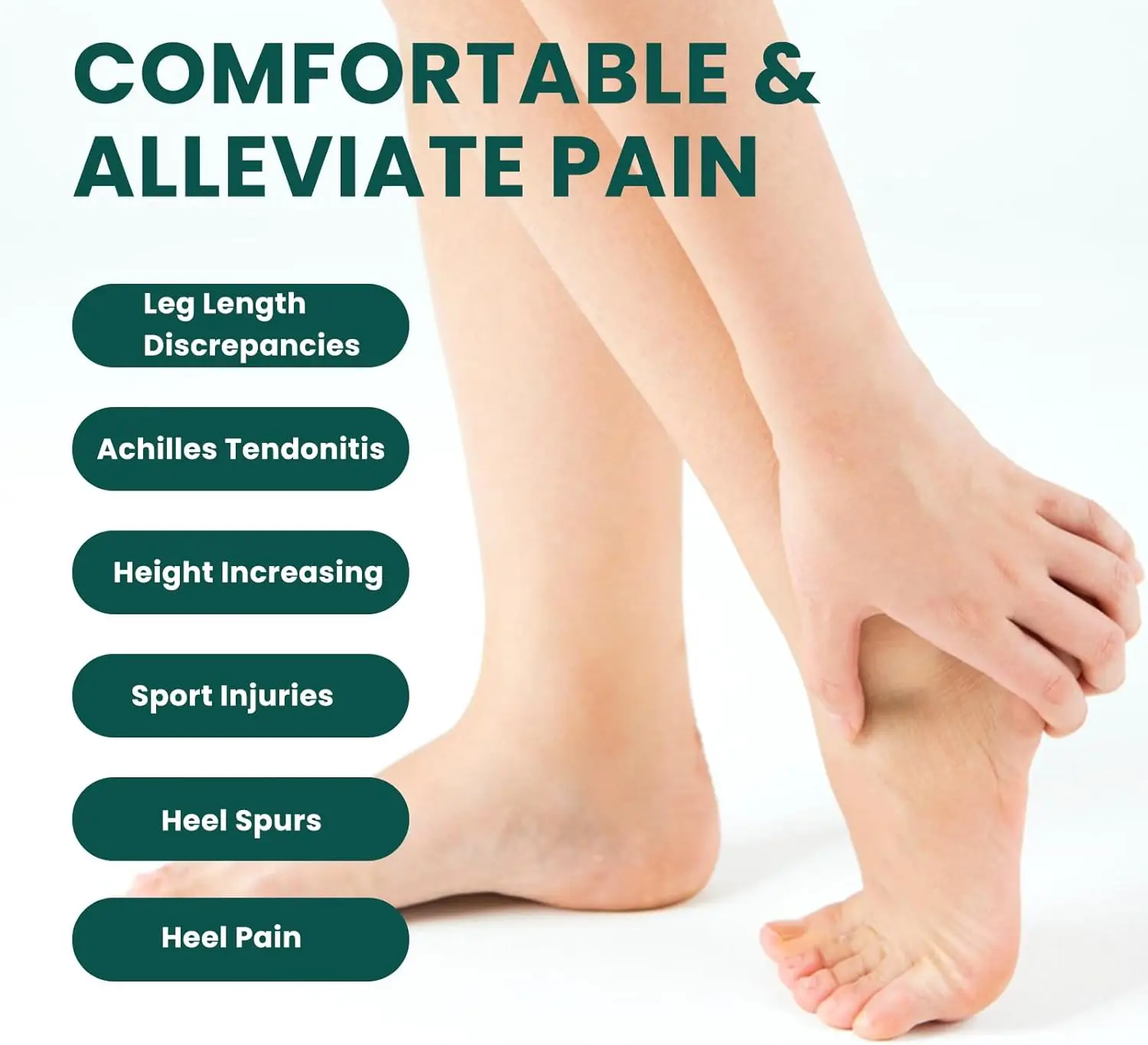 Sumiun Brown Adjustable Height Increasing Insole Foot Arch Women's Heel Lifting Insole Heel Inserted Cut Foot Pad Pedicure Tools