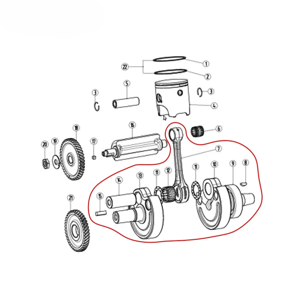 دراجة نارية 2 السكتة الدماغية محرك العمود المرفقي الجمعية مع ربط قضيب تحمل لياماها DT230 LONCIN MT250 GPX TSE250R HJ250H
