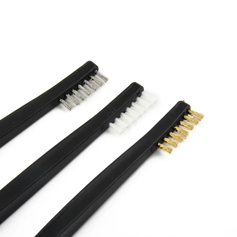Metal Wire Brush Rust remover Tools Workshop 3pcs Black Brass Grinder Mini Polishing Stainless steel Equipment