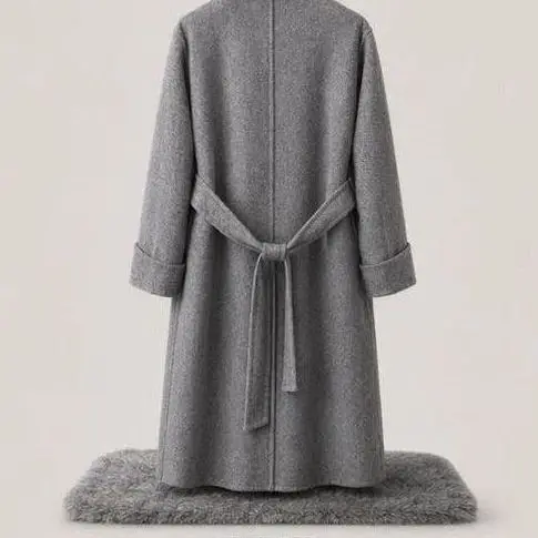Bathrobe Elegant Wool Cashmere Double-sided Long Autumn and Winter Coat New Loose High-grade Woolen Jacket