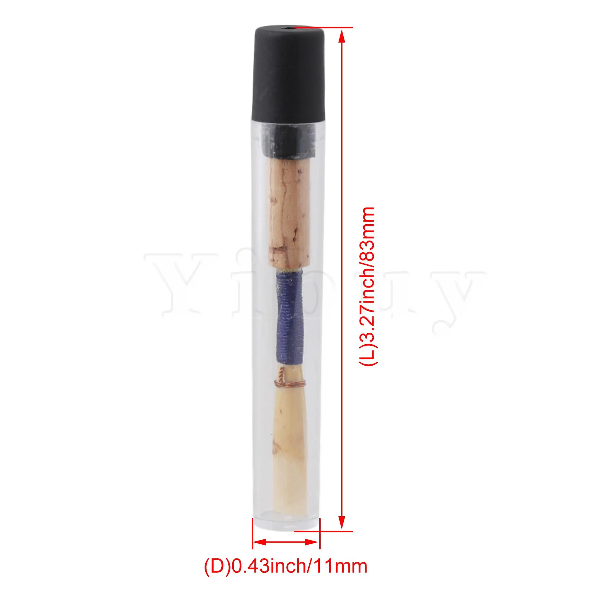 Yibuy ขนาดกลาง 2.5 Oboe Reeds ปานกลาง/Oboe อะไหล่หลอดป้องกัน