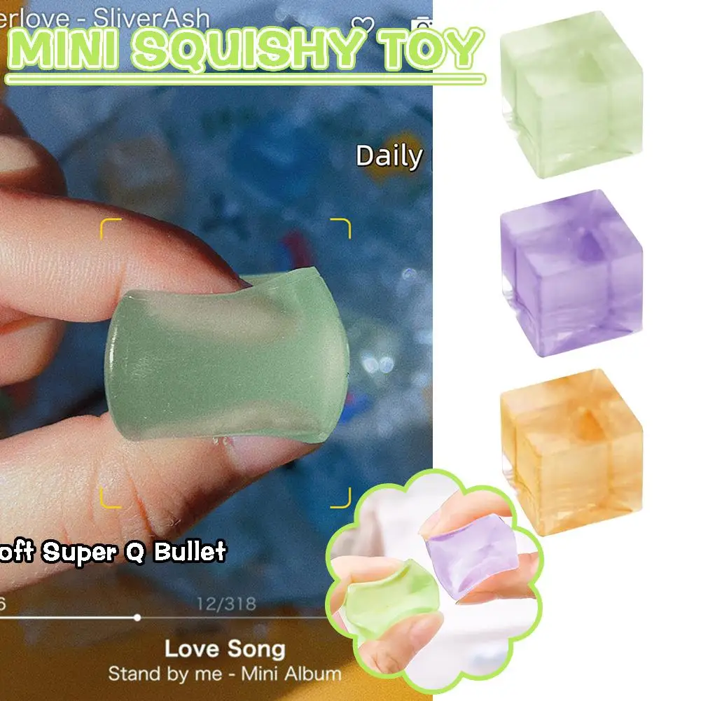 Hot Fidget Toy Mini Toys Mochi Ice Block Stress Ball giocattolo antistress paw Relief cat Cube Toy Squeeze Kawaii fish trasparente U4D2