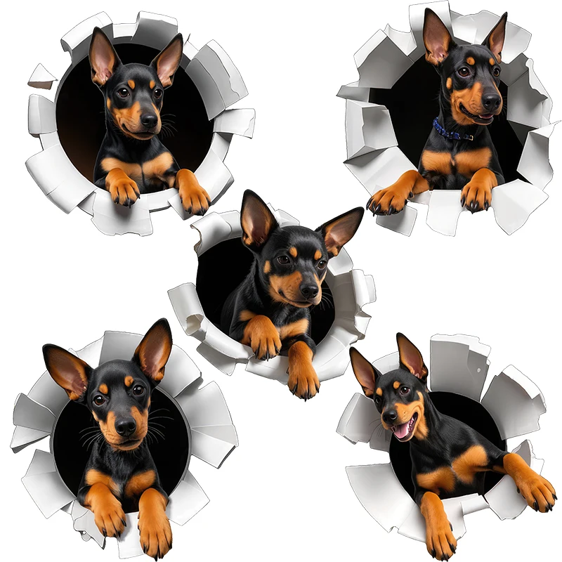 Three Ratels CG220 Doberman Inu Wall Stickers for Home Decoration kid's Bedroom decals Car hood Stickers