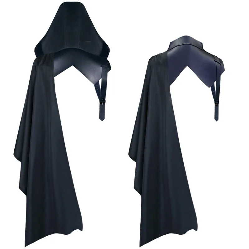   Kostuum oulder Wrap Heren Retro Par Outfit Death God Robe Halloween Accory Jeugdig PU-materiaal One Size Fits All
