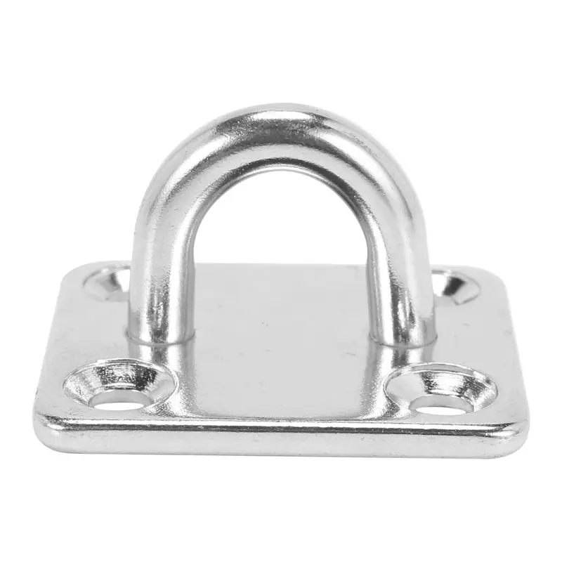 LICE-12 Sets Of Suspended Ceiling Wall Mount U-Shaped Hooks Stainless Steel Hammock Hook Metal Base Plate With Hook