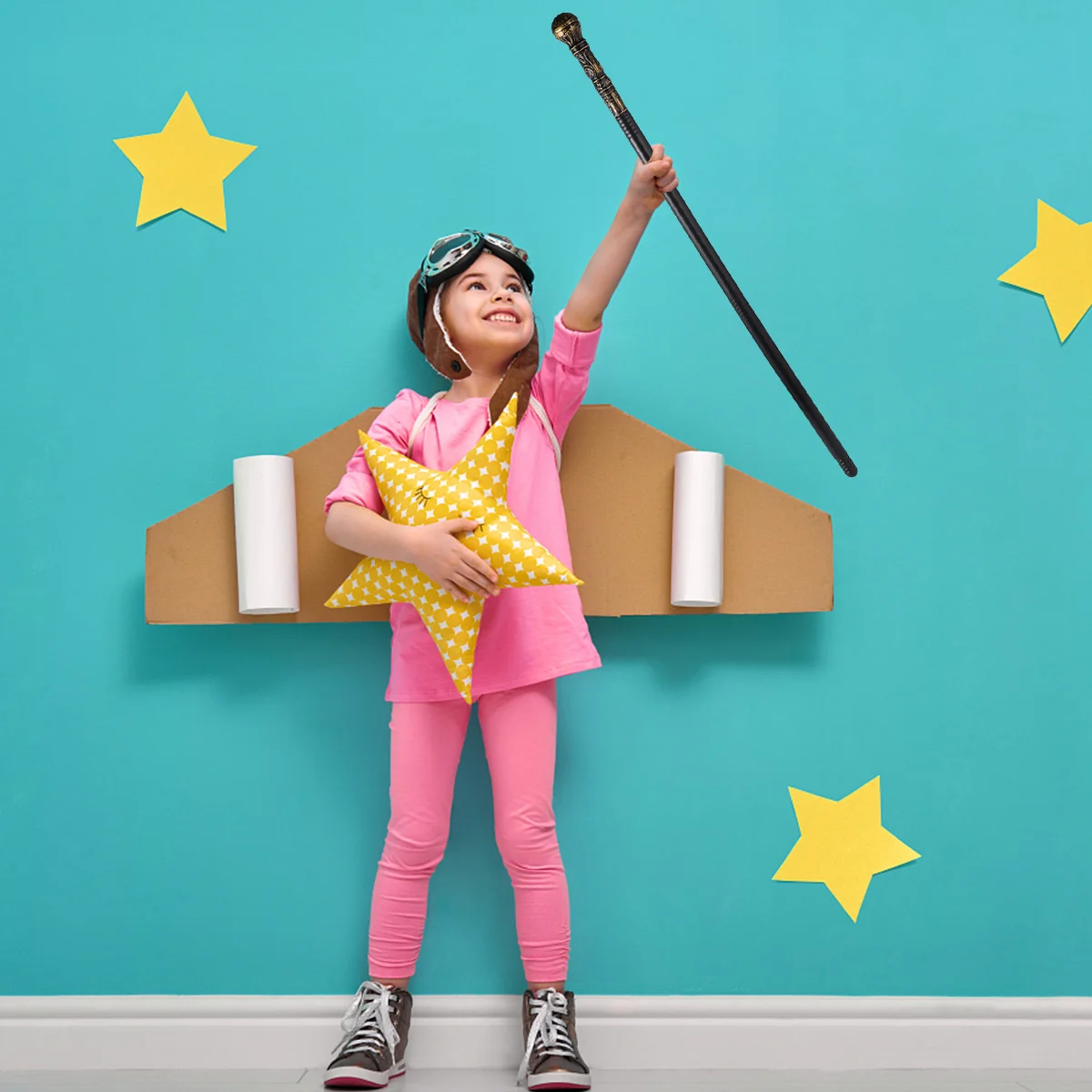 할로윈 코스튬 액세서리 우아한 드레스 지팡이 세 개의 섹션이 있는 이집트 홀로 파티 소품용