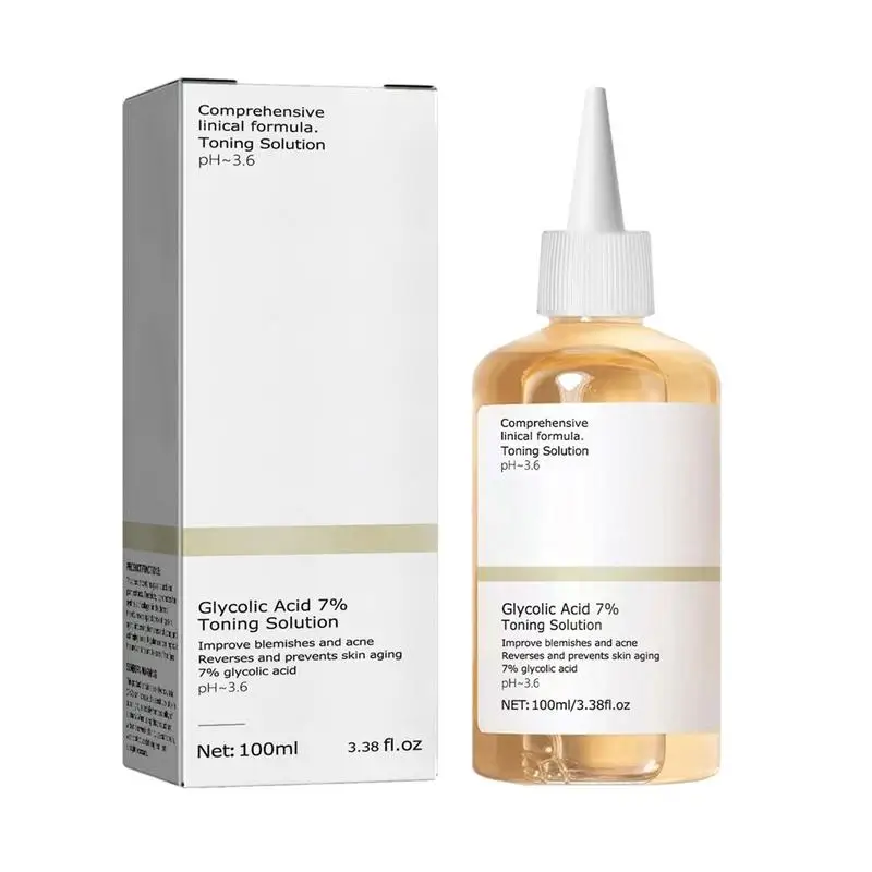 

100ml The Glycolic Acid 7% Toning Solution Pimple Marks Lightening solution Moisturizing Shrink Pores Repair Facial Toner