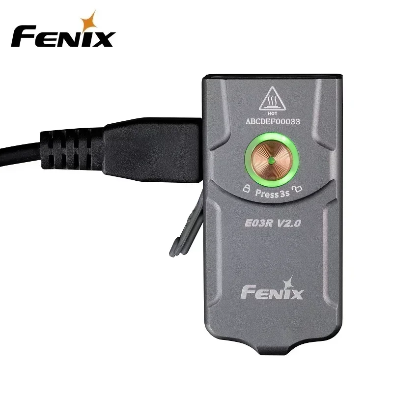 FENIX E03R V2.0 mini Keychain Flashlight 500 lumens Built-in 400mAh Battery USB Type-C charging EDC Light