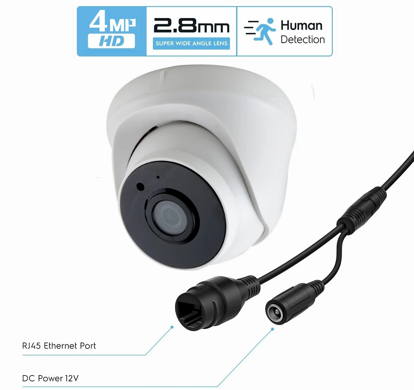 Imagem -05 - Xm-hd Câmera de Segurança Cctv ip Indoor Audio Dome Cam Lente ir P2p Rede Android Iphone Xmeye View 28 Milímetros 4.3 mp