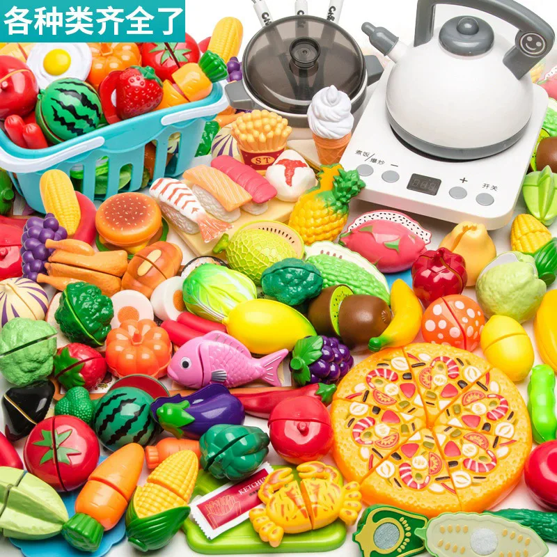 Kitchen Toy Set Cutting Fruits And Vegetables Food Toys Early Education Gifts Kitchen Decorations Are Not Available