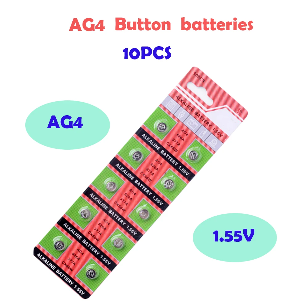 

Дешевая распродажа AG4 10 шт. 50 мАч AG 4 100% оригинал 377 SR 626 SW 626 SR 626 V 377 1,55 V часы батарейка кнопочная монетная ячейка Сделано в Китае
