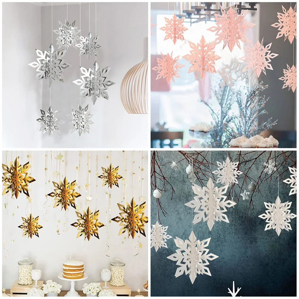 Christmas Snowflake Decorations Christmas Tree Pendant Ceiling Windowsill Hanging Ornaments For Home Outdoor Holiday Decor