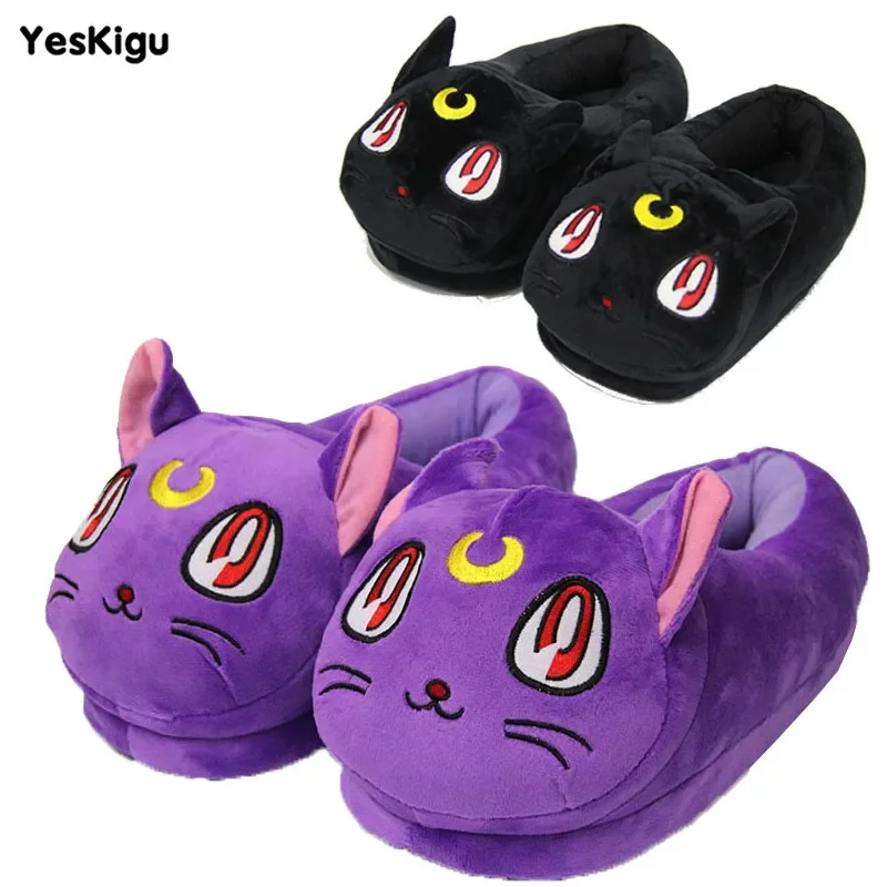 Winter Kigurumis Slippers Anime Dragon Cat Plush Shoes Women Men Cosplay Festival Indoor Shoes Woman Sneakers Cotton Slippers