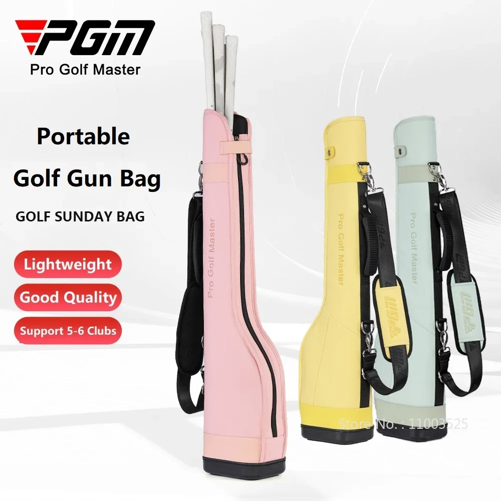 PGM Golf Bag Portable Gun Bag Ultra-Light High Capacity Club Package Practice Stand Pack with Shoulder Belt Can Hold 5-6 Clubs