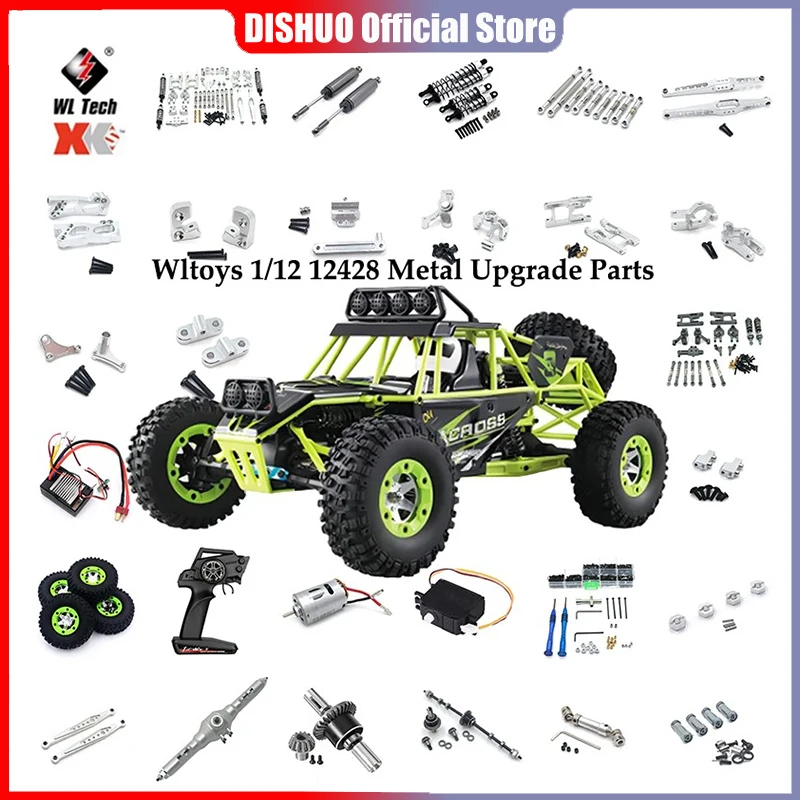 

Wltoys-автомобиль с пультом дистанционного управления, модель металлических элементов с улучшенным сиденьем, синий цвет, 1/12 12428 12423