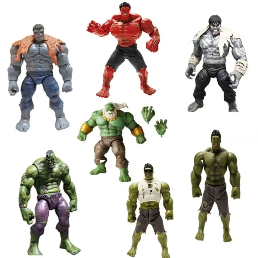 Marvel Gray Red Hulk Robert Bruce Banner Figurine Collection Action Figure Model Toy Gift Collectible Doll Decoration Toy