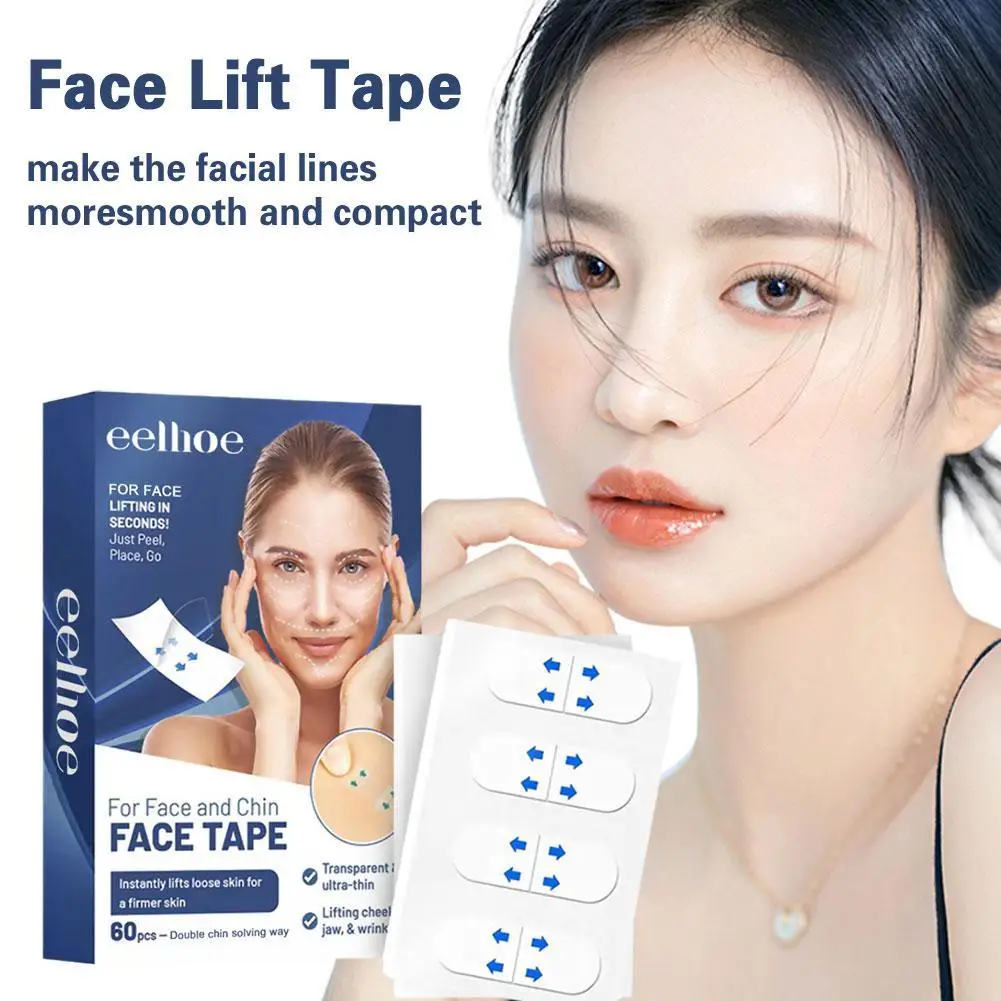 

40/60/80Pcs V-Shape Face Lift Tape Invisible Face Lifter Tools Sticker Tape Lift Lift Makeup Instant Breathable Z0D2