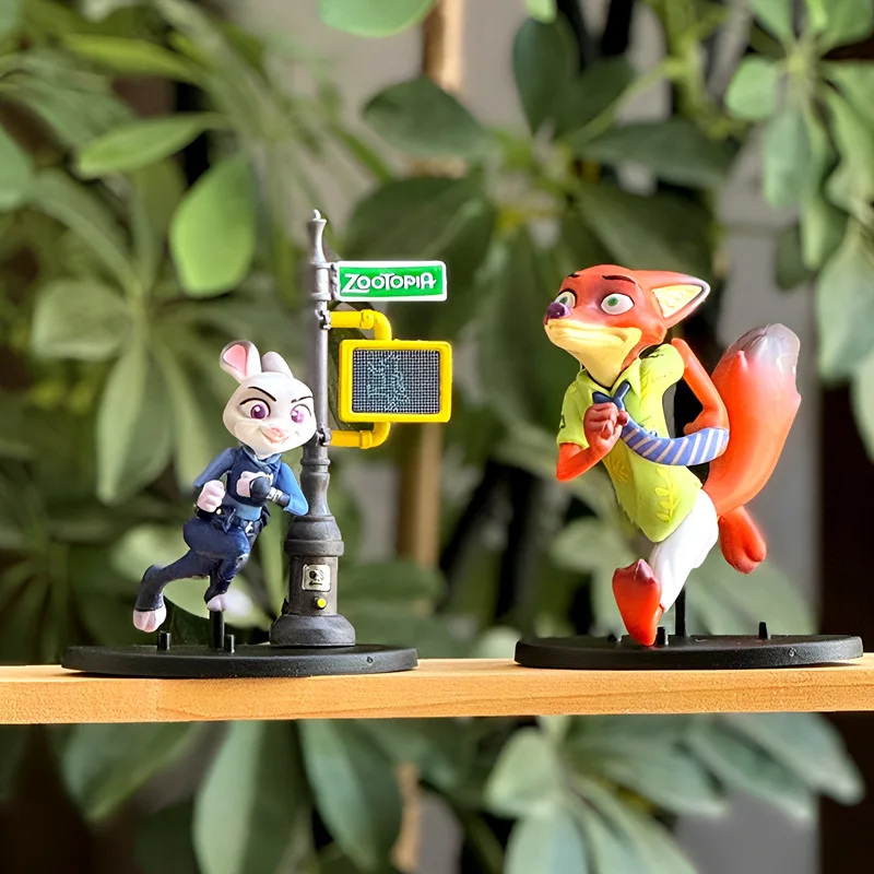 1-6 pçs modelos louco animal cidade utopia brinquedo conjunto nick fox judy coelho estatuetas caixa cega bonecas de pelúcia colecionáveis para exibição
