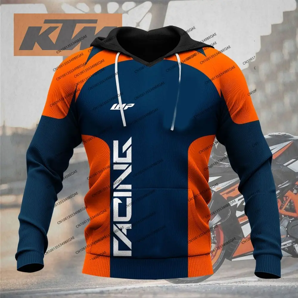 2025 KTM دراجة نارية مقنعين البلوز الرجال ثلاثية الأبعاد مطبوعة سباق قميص طويل الأكمام ملابس رياضية في الهواء الطلق الدراجات الملابس هوديس