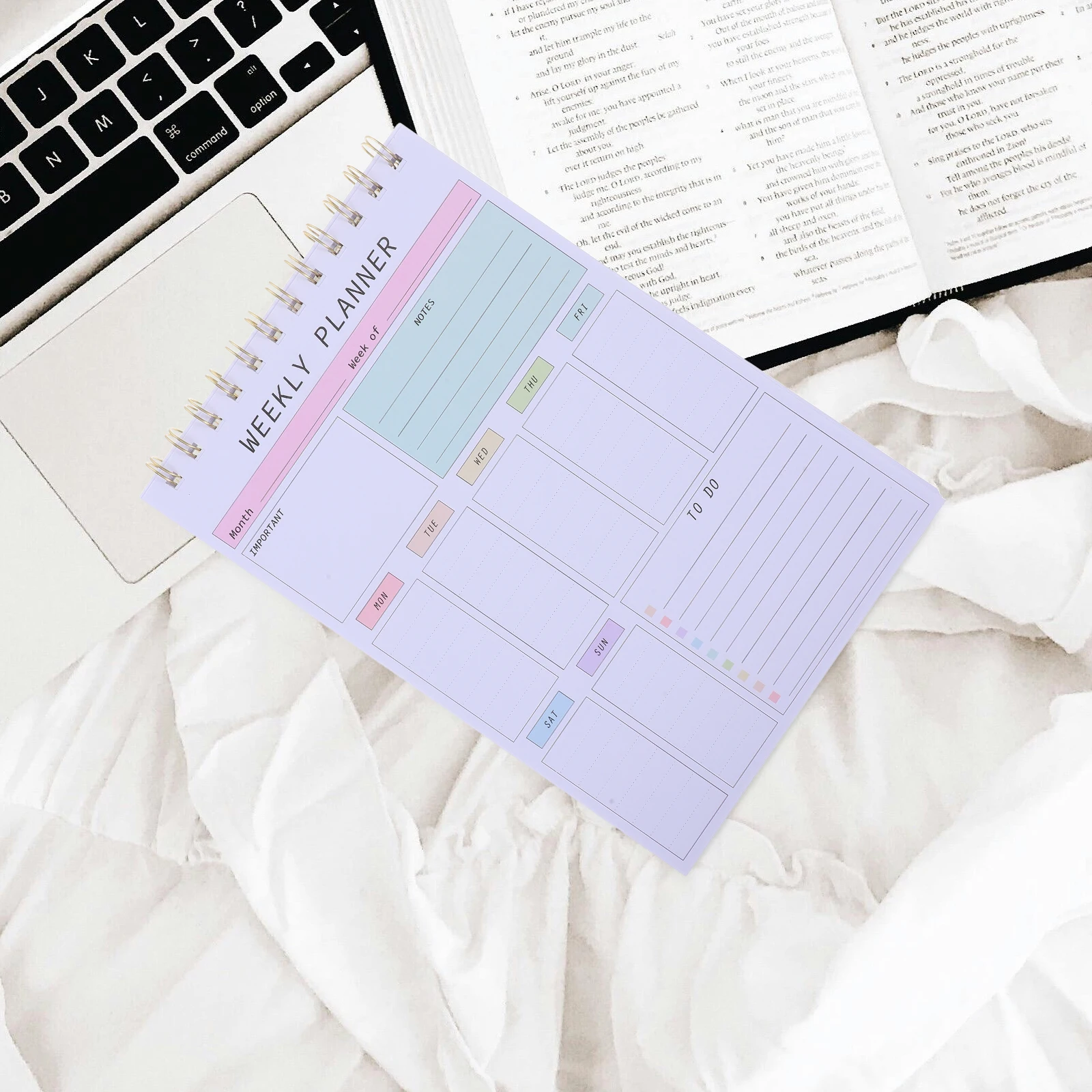 

Notepad 60 Sheets Spiral Weekly Undated Weekly Planning Pad Smooth Writing Paper Portable Daily Task Planner For Work School