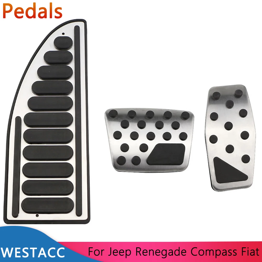 

Car Pedals Accelerator Gas Brake Rest Pedal Cover for Jeep Renegade 2015 - 2022 Compass 2017 - 2022 Interior Accessories