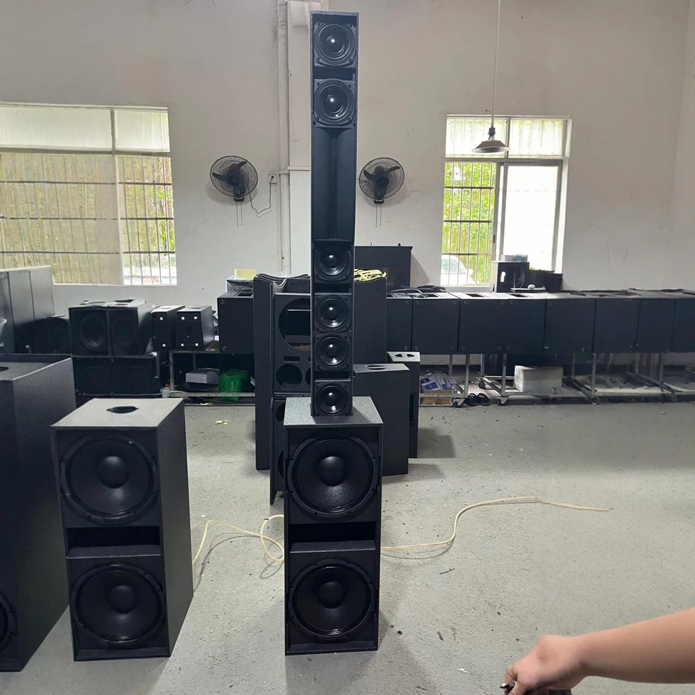 Professional 2-Way Passive 6*5 Inch Column Line Array Speaker With Dual 12 Inch Subwoofer Church Audio PA System