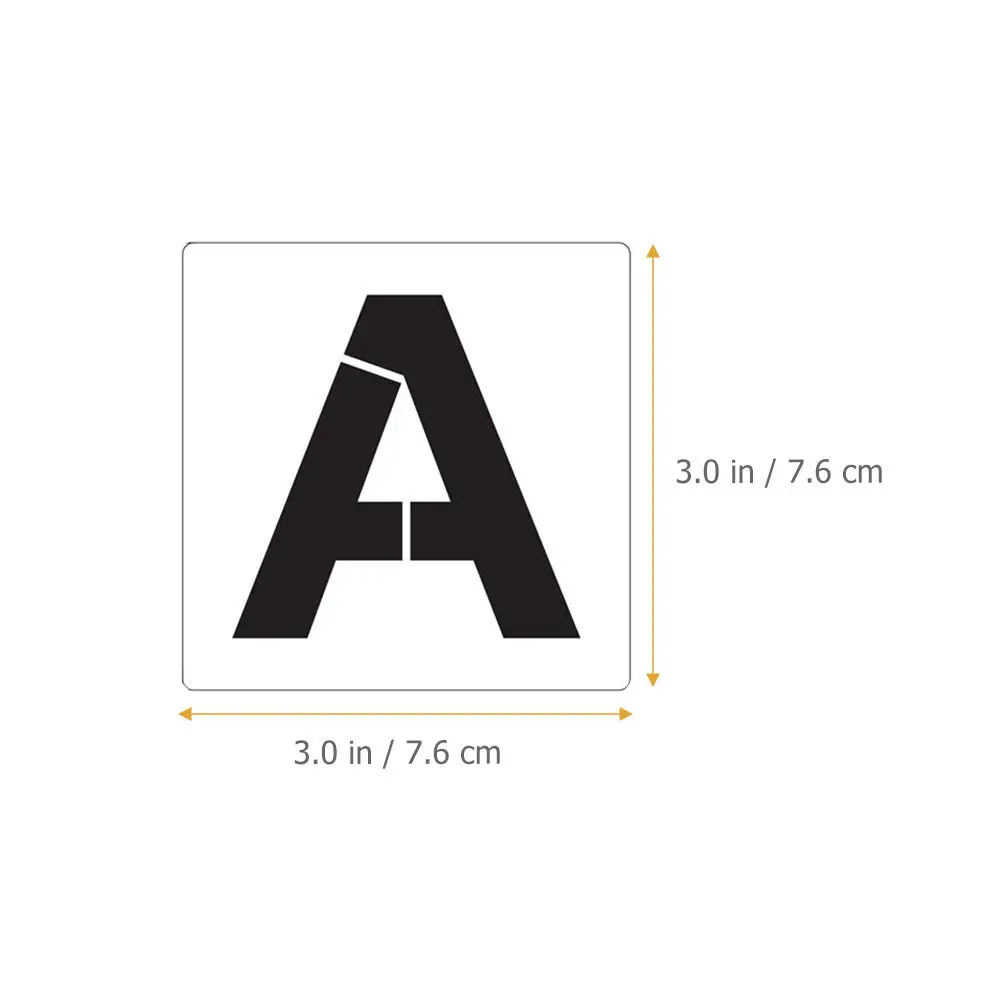 36Pcs Plastic Alphabet Number Stencils Reusable Letter Painting Templates for Kids Drawing Education Vertical Porch Sign Art