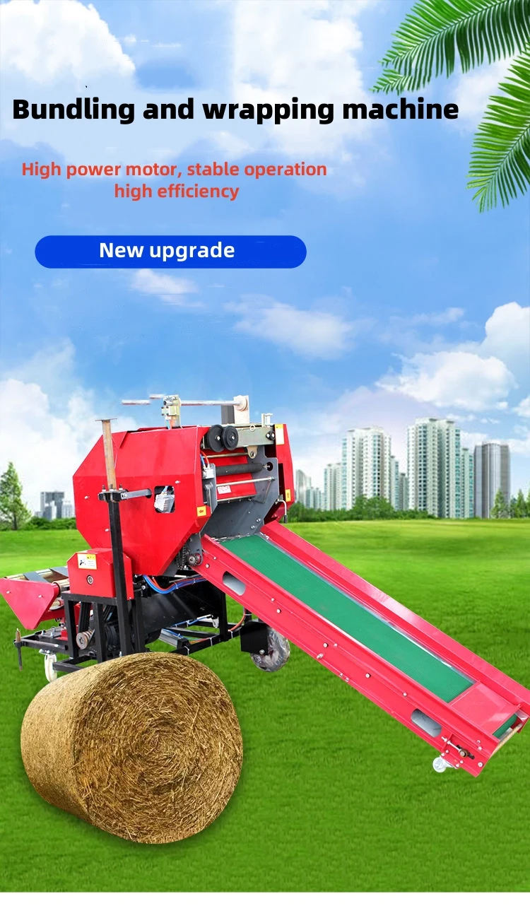 Silage Baler and Wrapper Machine Short & Long Time Storage Corn Stalk Forage Pack For Russia Agricultural Farm
