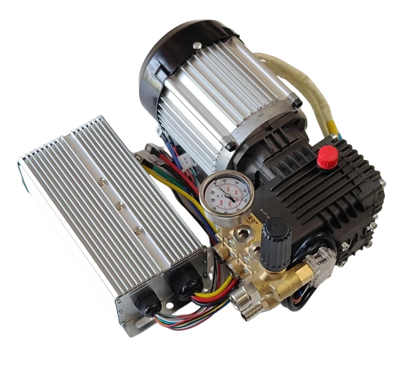 1408 Brass Triplex Plunger Pump 40-100bar 1-8LPM Piston Pump Motor unit 12V DC 24V 1500W for Fog Machine Misting Humidifier