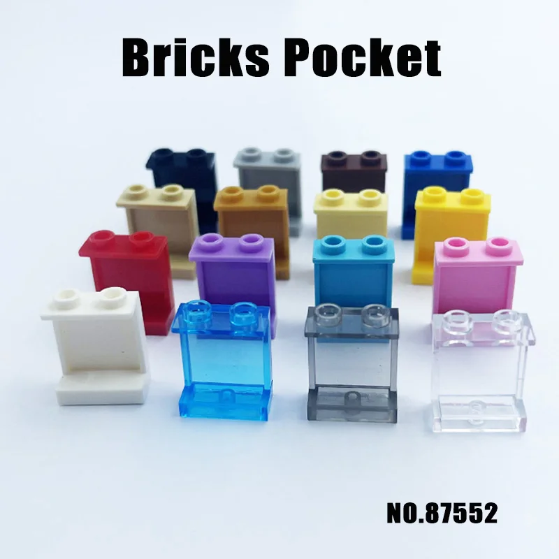 75pcs Panel 1x2x2 with Side Support Part 4864/87552 Wall Building Model MOC DIY Block Bricks Educational Construction Toy