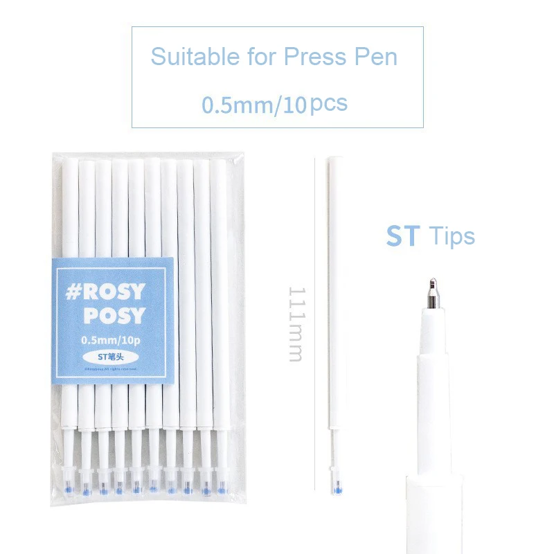5Pcs Rosyposy Poeder Blusher Gel Pen Meisje Hart Druk Pen Goedkope Kawaii Briefpapier Kantoor Accessoires Pennen Voor Het Schrijven