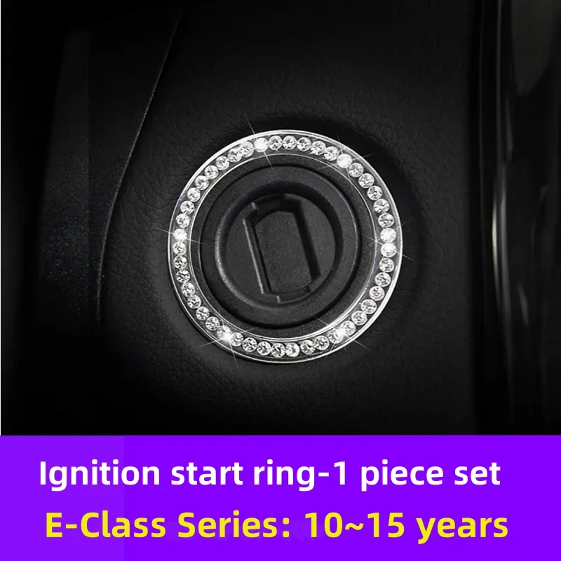 For Mercedes Benz 10~15 E-Class E200L E260L E300L E350 W212 Air Conditioner Vent Ring Central Control Knob Diamond Decorate Trim