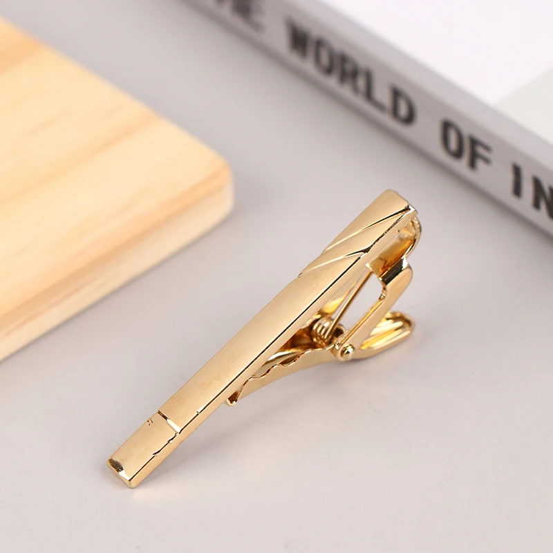 

1Pc Classic Simple Style Necktie Clip For Men Pin Clasp Short Clip Gold Color Tie Clip Men Jewelry Business Male Tie Clips