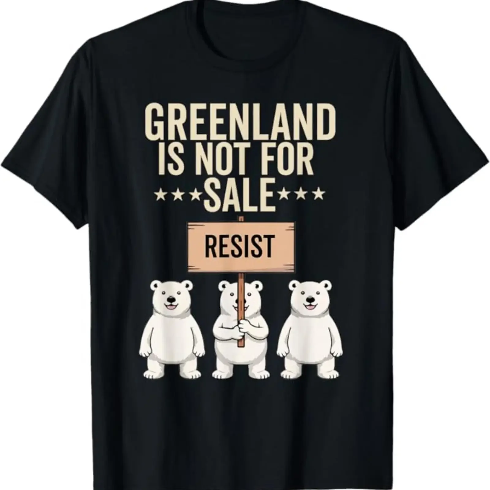 Greenland Is Not For Sale Polar Bear Resist T Shirt Climate Change Activism Environmental Protest Save The Planet  vintage