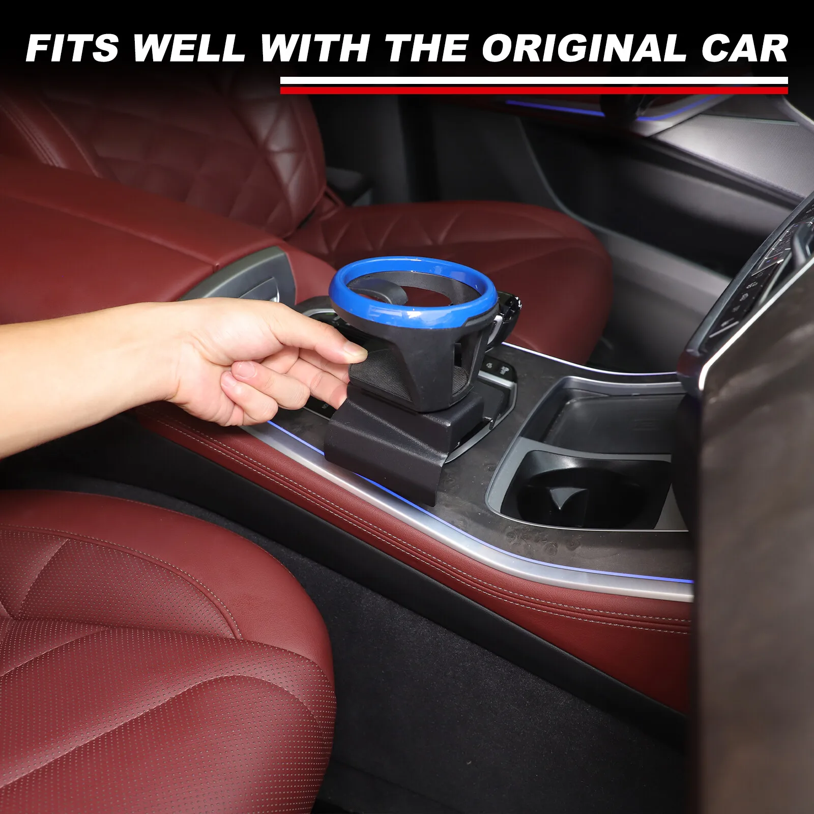 

1PCS Blue Car Center Control Side Additional Cup Holder For BMW X5 X7 G05 G07 2019-2025 Beverage Bracket Accessories