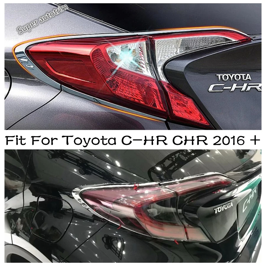 

Rear Tail Light Lamp Eyebrow Eyelid Molding Strip Cover Trim For Toyota C-HR CHR 2016 - 2020 ABS Chrome Accessories Exterior KIt