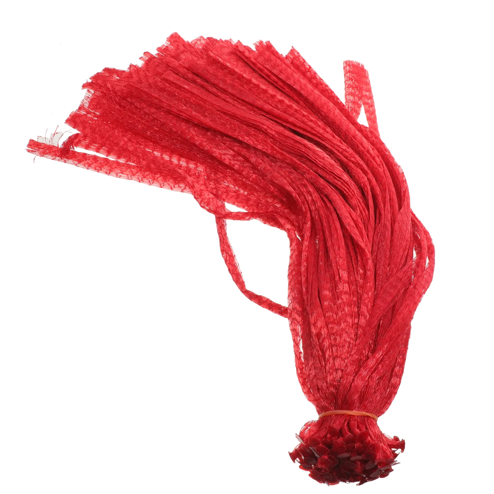 100 قطعة من أكياس إنتاج شبكية من النايلون خفيفة الوزن وقابلة للغسل وقابلة لإعادة الاستخدام وأكياس تخزين الخضروات والفواكه مع رباط لمخزن المطبخ