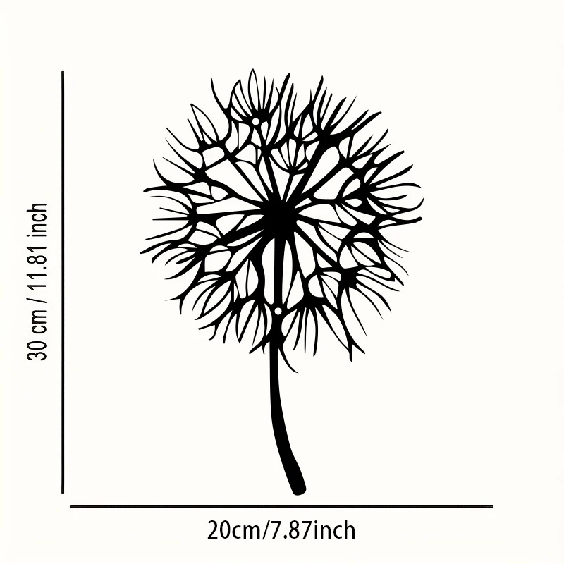 Elegant Dandelion Metal Wall Art - Modern Hollow Design, Suitable for Home And Office Decor, Perfect for Living Rooms, Bedrooms
