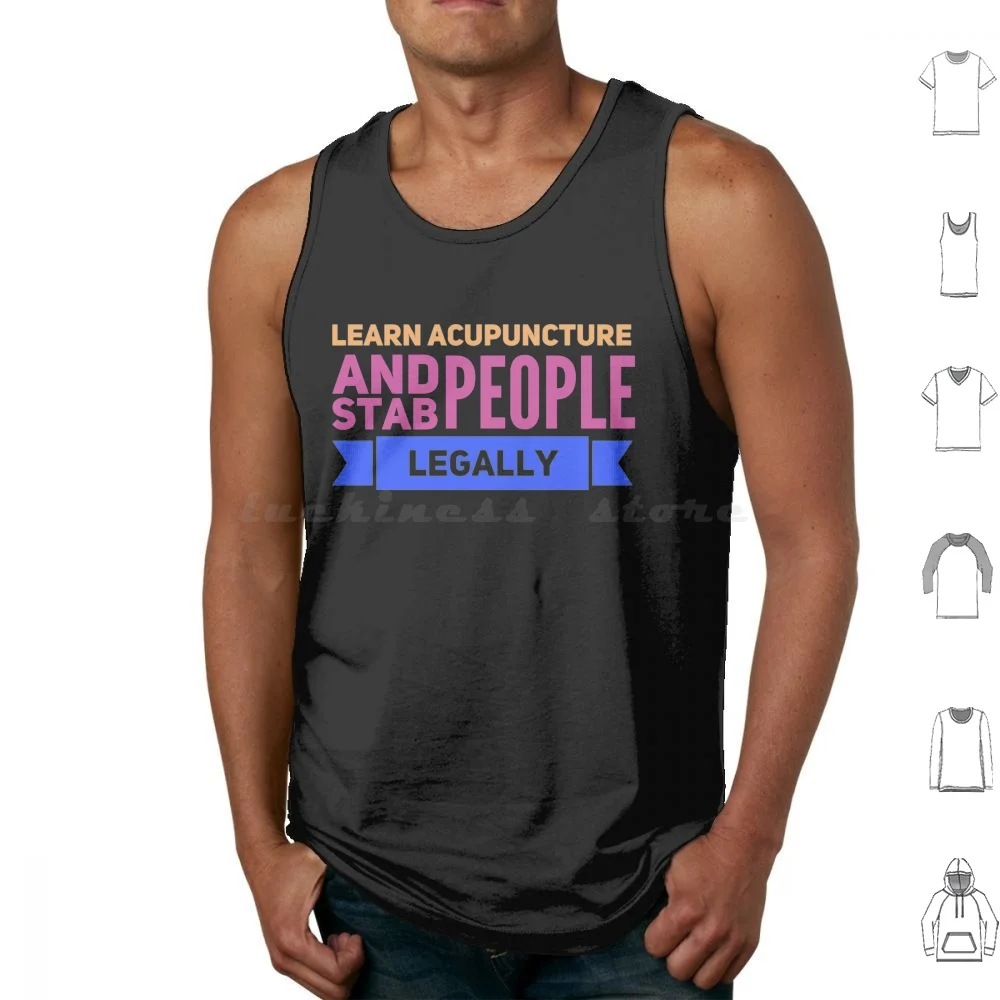 Funny Acupuncture Occupations Tank Tops Print Cotton Occupations Acupuncture Traditional Medicine Needle Alternative Yin