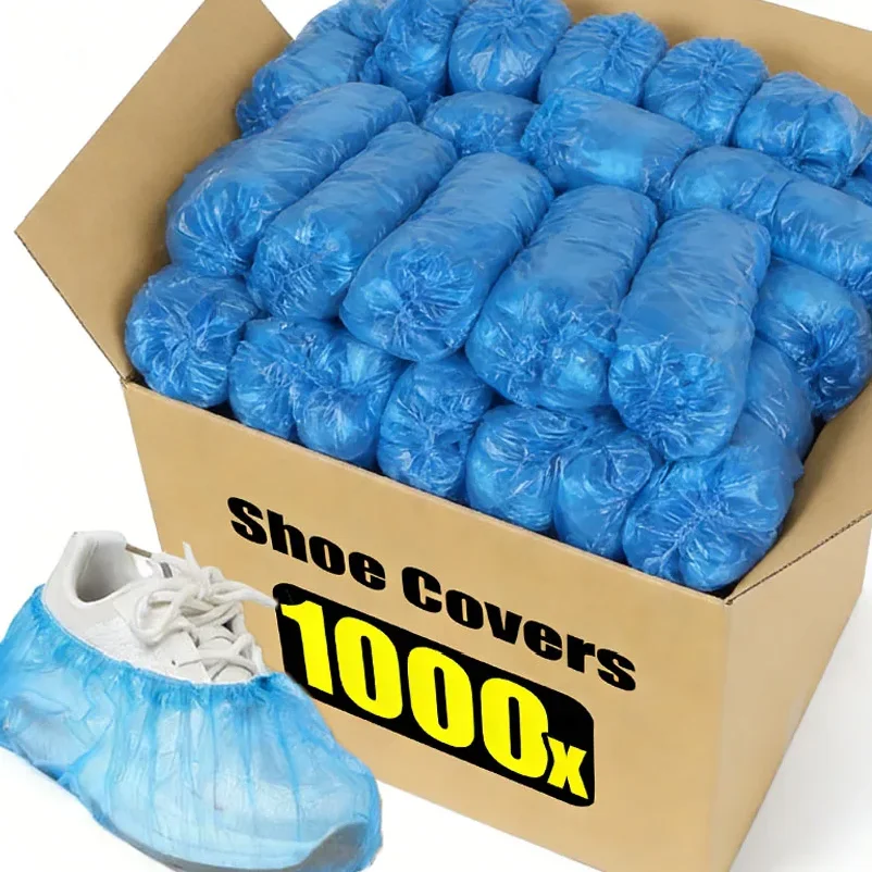 100-1000pcs Disposable Shoe Covers Home Household Thicken Rain Shoes Supplies Anti-slip Booties Shoe Dust Covers