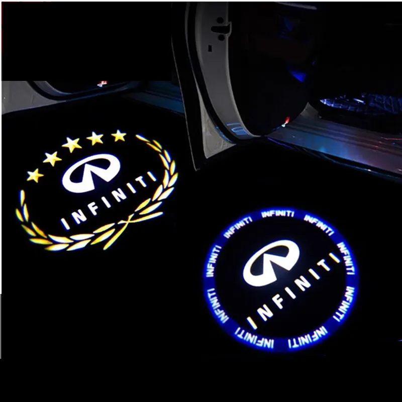 Lumière LED pour porte de voiture, ombre fantôme, lampe d'ambiance, projecteur de décoration pour Infiniti FX35 G35 G37 QX56 QX60 Q50 QX70 JX35 QX30 QX80