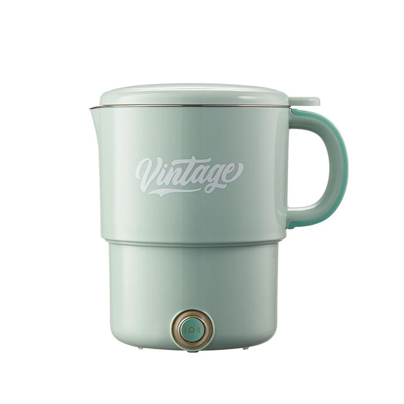 

110V Portable Kettle Stainless Steel Folding Boiling Water Travel Electric Household Cup