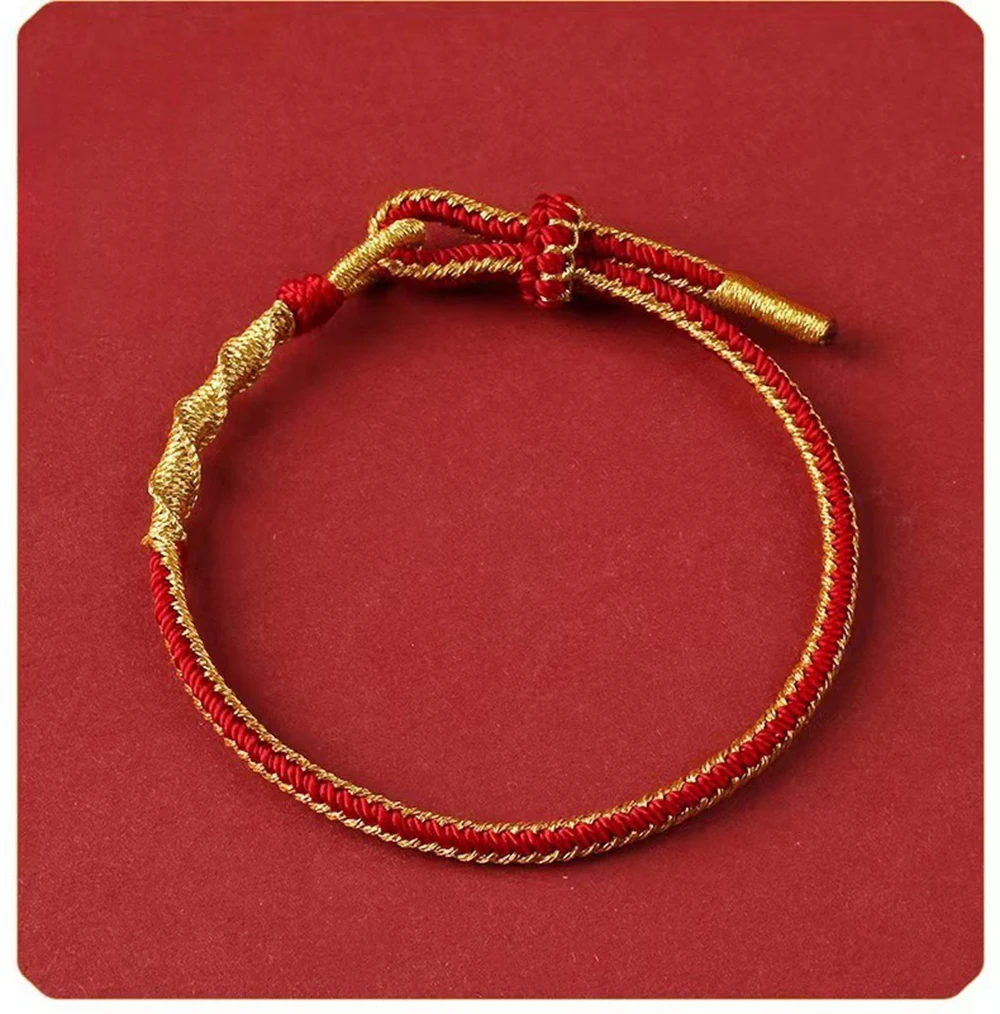 2024 Year of Dragon Red String Bracelet for Women Chinese Zodiac Animal Birth Year Charm Bracelet Handmade Red Rope Bracelet