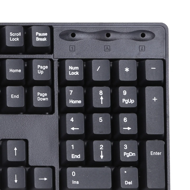 Tastatur, tragbare russische Tastatur, ultradünn, leise, schwarz, für Desktop-Computer