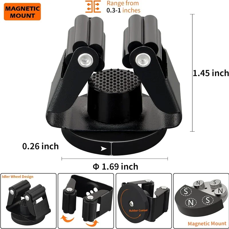 

2/4 pcs Cleaning Tools 43mm Heavy Duty Magnetic Mop Broom Holder, Strong Wall Mount, Cleaning Tools,D1.69 ”