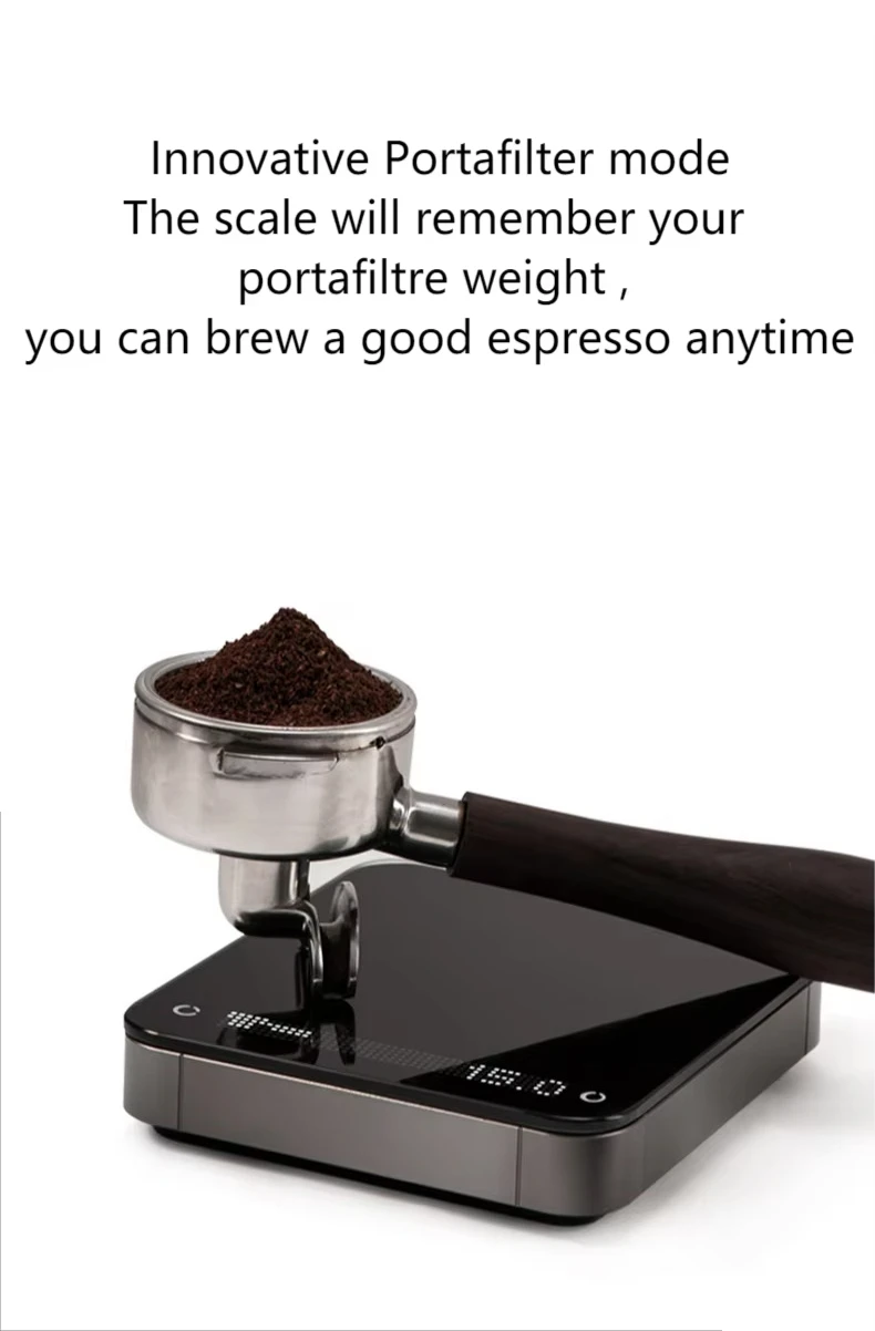 

New Electric Espresso Scale, 2kg/0.5g Coffee Drop Scale Accurate Electric Kitchen