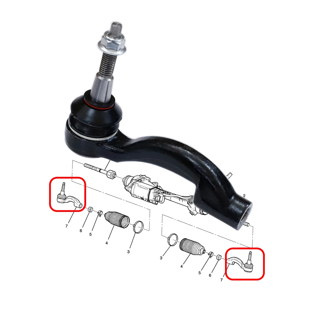 Tie Rod End LEFT&RIGHT for 2.0T Cadillac ATS CTS 2013- Chevrolet Camaro RS 2016- 22961953 22961954
