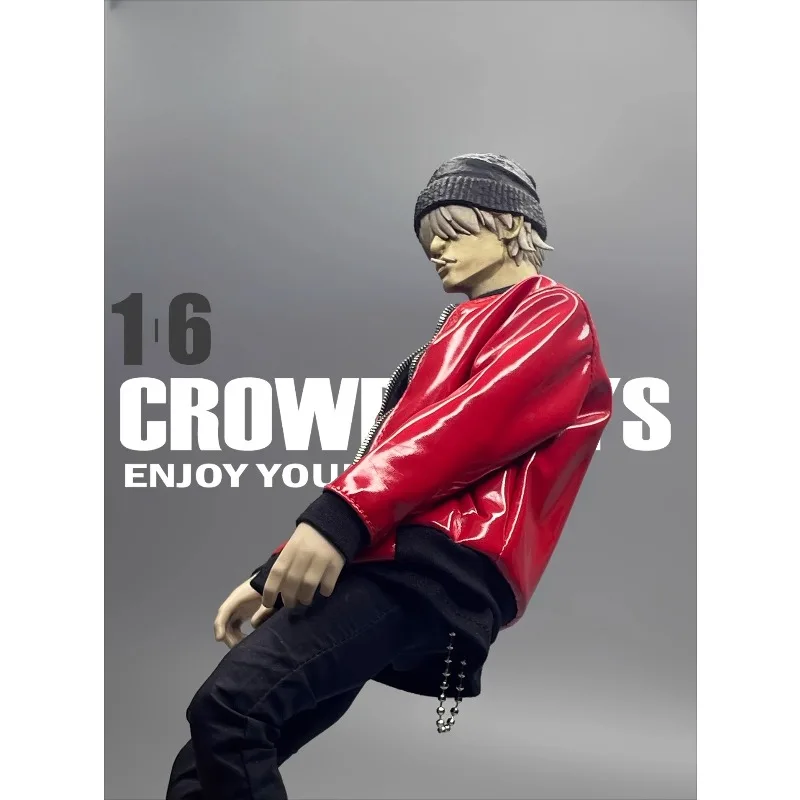 

1/6 масштаб мужской солдат модная красная куртка пальто черные брюки модель одежды для 12-дюймовых фигурок украшение тела куклы