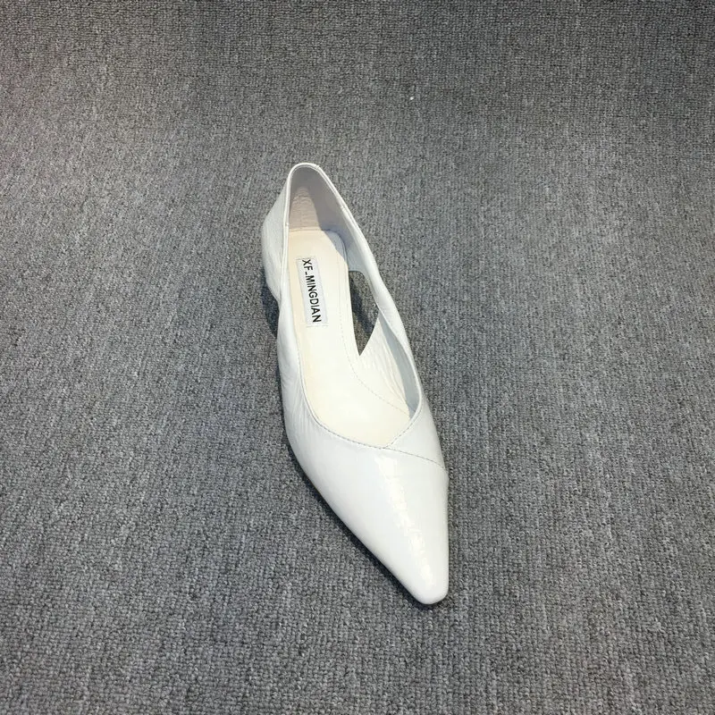 European and American Minimalist Women\'s Shoes 2024 New Design Sense Slim Heel Shallow Mouth Pointed Hollow Women\'s Single Shoes