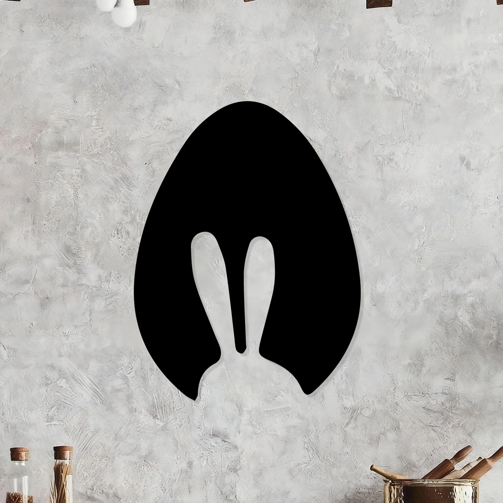 Brand Rabbit Iron Metal Wall Art Weatherproof Rustproof Easy Install Indoor Outdoor Home Living Room Fence Decor
